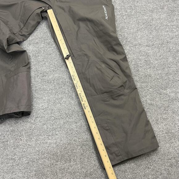 Salomon Pants Mens 38 Brown Gray GORE-TEX Ski Snow Waterproof Shell Breathable - Picture 15 of 16